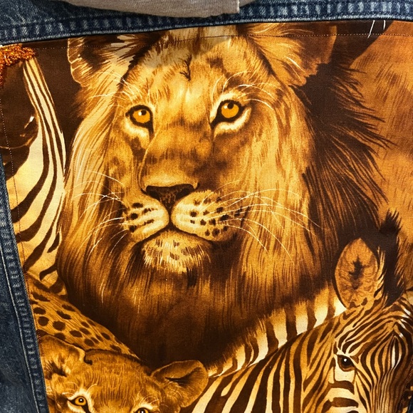 Hand made denim hooded jacket - Picture 3 of 3